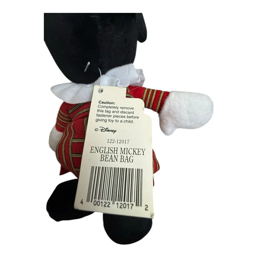 Vintage 90s Disney World Mickey Mouse Bean Bag Plush‎ New With Tags